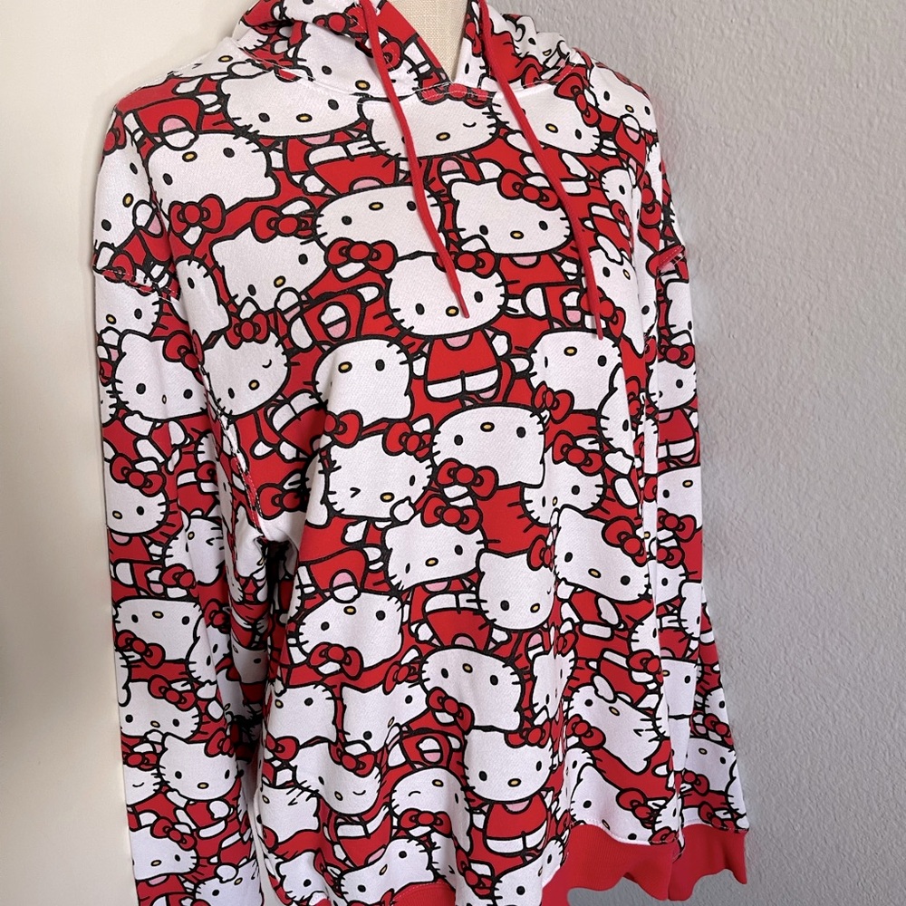 Hello Kitty Red and White Hoodie sweater